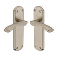 High quality image of the Sorrento Door Handle Lever Latch Atlanta Design Satin Nickel on Zinc finish | Sku. SC-7610-SNZ | available to order from Trade Door Handles.