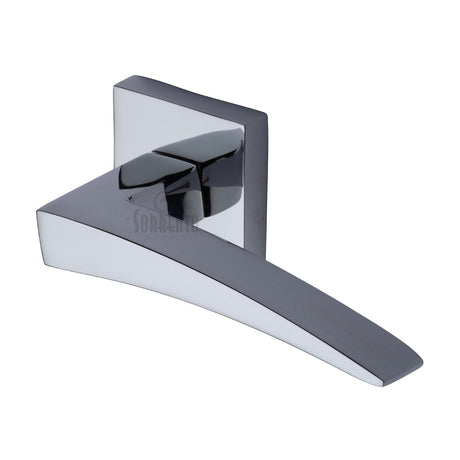 High quality image of the Sorrento Door Handle Lever Latch on Round Rose Valiant Design Polished Chrome Finish | Sku. sc-csq5400-pc | Discounted prices available from Trade Door Handles