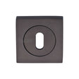 High quality image of the Sorrento Keyhole Square Escutcheon Matt Bronze on Zinc finish | Sku. SC-SQ0191-MBZ | available to order from Trade Door Handles.