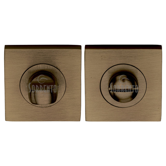 High quality image of the Sorrento Square Thumbturn &amp; Emergency Release Antique on Zinc Finish
 | Sku. sc-sq0195-az | Discounted prices available from Trade Door Handles