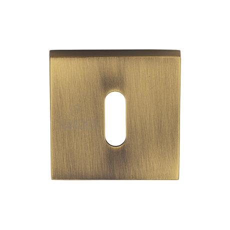 High quality image of the Sorrento Concealed Square Keyhole Escutcheon Antique on Zinc finish | Sku. SC-SQ5002-AZ | available to order from Trade Door Handles.