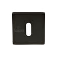 High quality image of the Sorrento Concealed Square Keyhole Escutcheon Matt Black finish | Sku. SC-SQ5002-BLK | available to order from Trade Door Handles.
