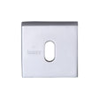 High quality image of Sorrento - Concealed Square Keyhole Escutcheon Polished Chrome Finish | Sku. sc-sq5002-pc | Trade Door Handles, Kendal.