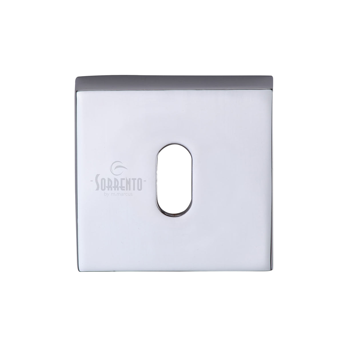 High quality image of Sorrento - Concealed Square Keyhole Escutcheon Polished Chrome Finish | Sku. sc-sq5002-pc | Trade Door Handles, Kendal.