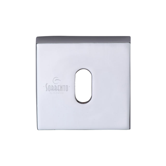 High quality image of Sorrento - Concealed Square Keyhole Escutcheon Polished Chrome Finish | Sku. sc-sq5002-pc | Trade Door Handles, Kendal.