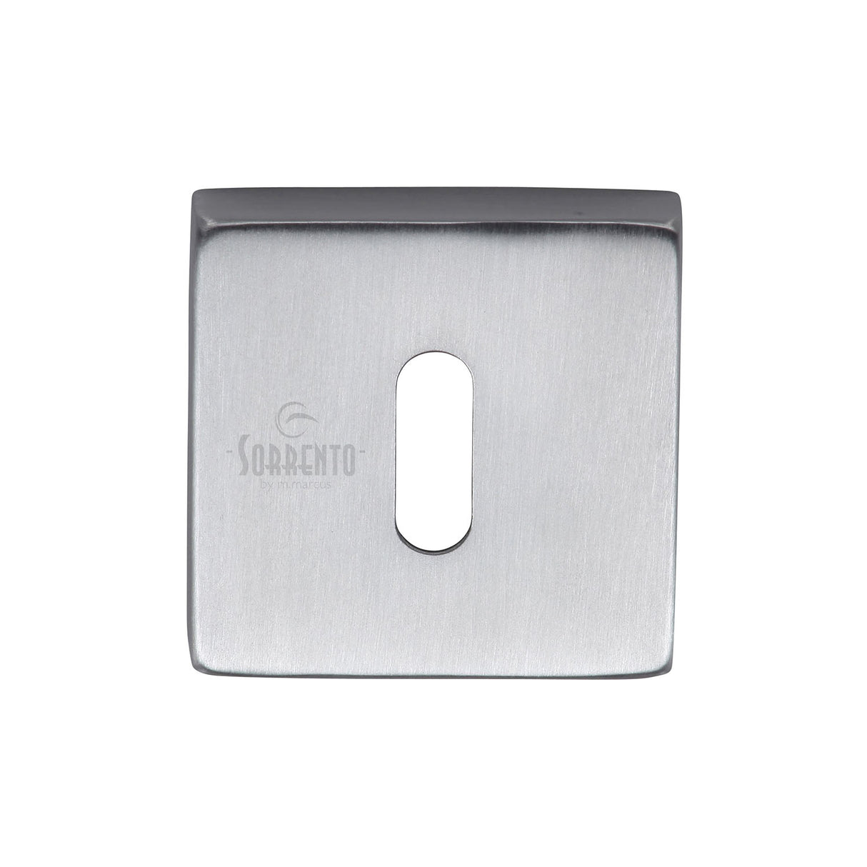 High quality image of Sorrento - Concealed Square Keyhole Escutcheon Satin Chrome Finish | Sku. sc-sq5002-sc | Trade Door Handles, Kendal.