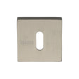High quality image of the Sorrento Concealed Square Keyhole Escutcheon Satin Nickel on Zinc finish | Sku. SC-SQ5002-SNZ | available to order from Trade Door Handles.