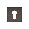 High quality image of the Sorrento Concealed Square Euro Escutcheon Matt Bronze on Zinc finish | Sku. SC-SQ5004-MBZ | available to order from Trade Door Handles.