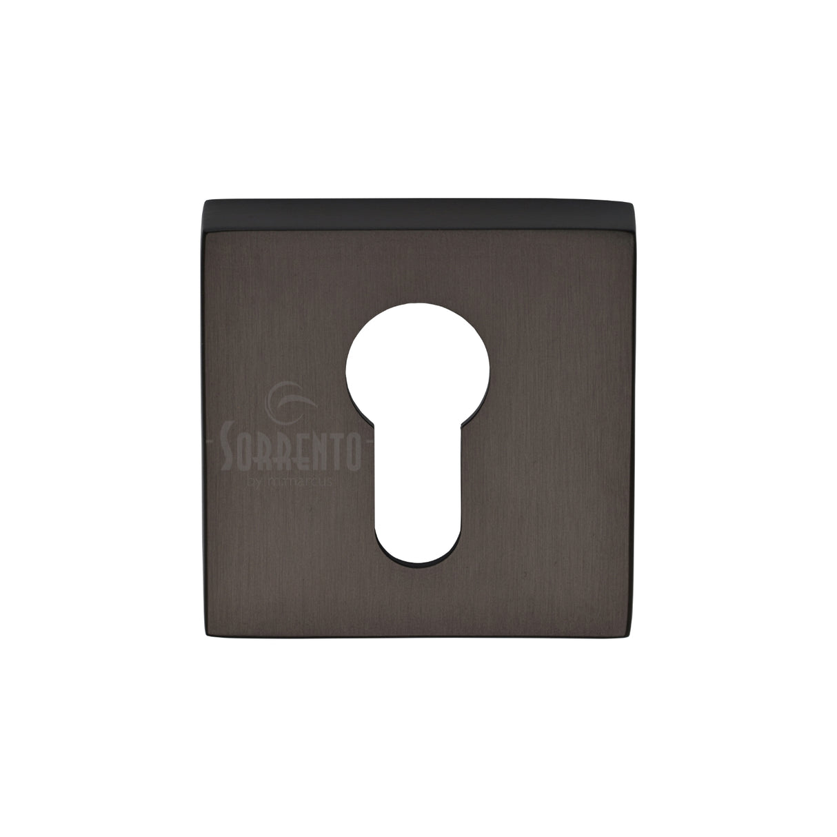High quality image of the Sorrento Concealed Square Euro Escutcheon Matt Bronze on Zinc finish | Sku. SC-SQ5004-MBZ | available to order from Trade Door Handles.