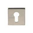 High quality image of the Sorrento Concealed Square Euro Escutcheon Satin Nickel on Zinc finish | Sku. SC-SQ5004-SNZ | available to order from Trade Door Handles.