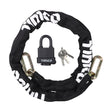 This is an image of Timco - Security Chain & Weatherproof Padlock 8mm x 1m (2 Pieces Bag) SCWP