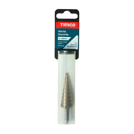This is an image of Timco - Step Drill 4-20mm (1 Each Tube) SD420