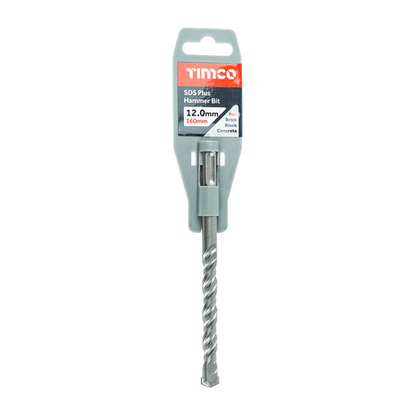 This is an image of Timco - SDS Plus Hammer Bit 12.0 x 160 (1 Each Clip) SDS12160
