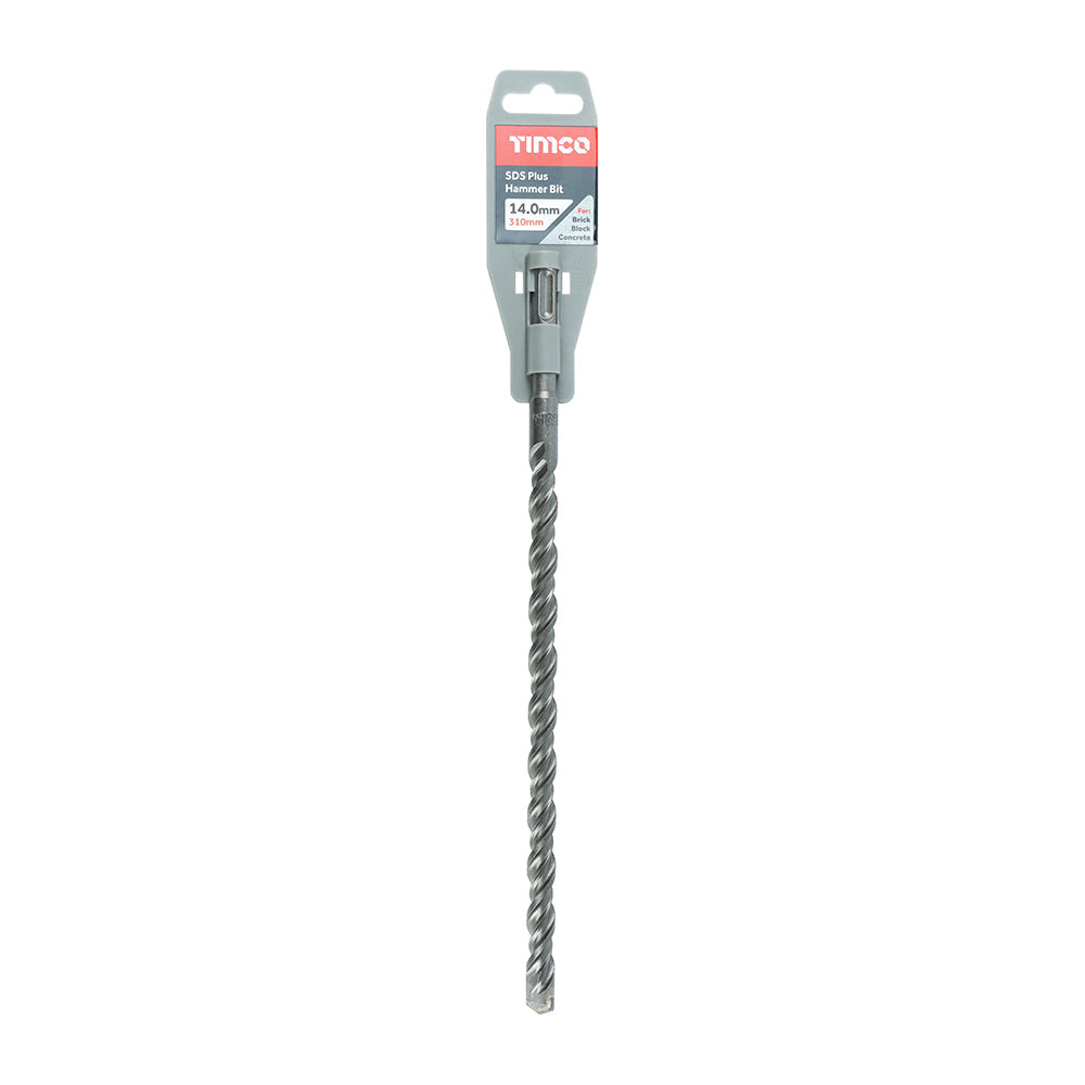 This is an image of Timco - SDS Plus Hammer Bit 14.0 x 310 (1 Each Clip) SDS14310