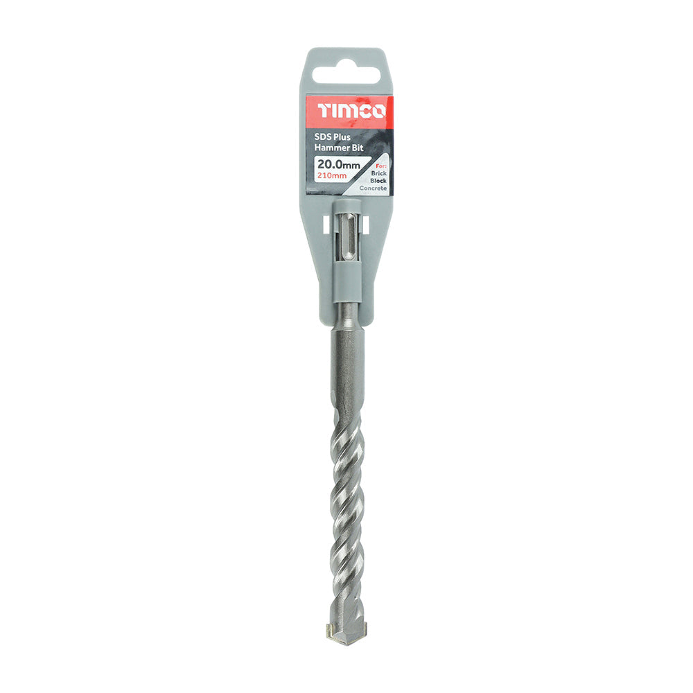 This is an image of Timco - SDS Plus Hammer Bit 20.0 x 210 (1 Each Clip) SDS20210