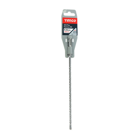 This is an image of Timco - SDS Plus Hammer Bit 6.0 x 260 (1 Each Clip) SDS6260