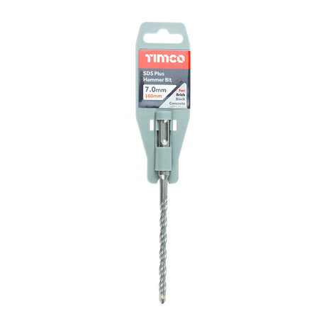 This is an image of Timco - SDS Plus Hammer Bit 7.0 x 160 (1 Each Clip) SDS7160