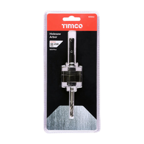 This is an image of Timco - Holesaw Arbor - SDS Plus Shank To fit Holesaw 32-210mm (1 Each Clamshell) SDSA2