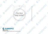 Eurospec - Signage Fire Door - Keep Locked - Antique Brass