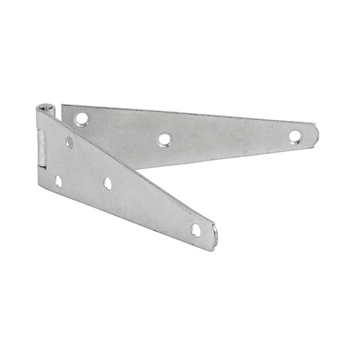This is an image of Timco - Pair of Medium Strap Tee Hinges - Zinc 6" (1 Pairs Plain Bag) SH6ZB