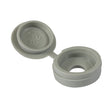 This is an image of Timco - Hinged Screw Caps - Small - Light Grey To fit 3.0 to 4.5 Screw - (100 PCS TIMpac) SHCCGREYP