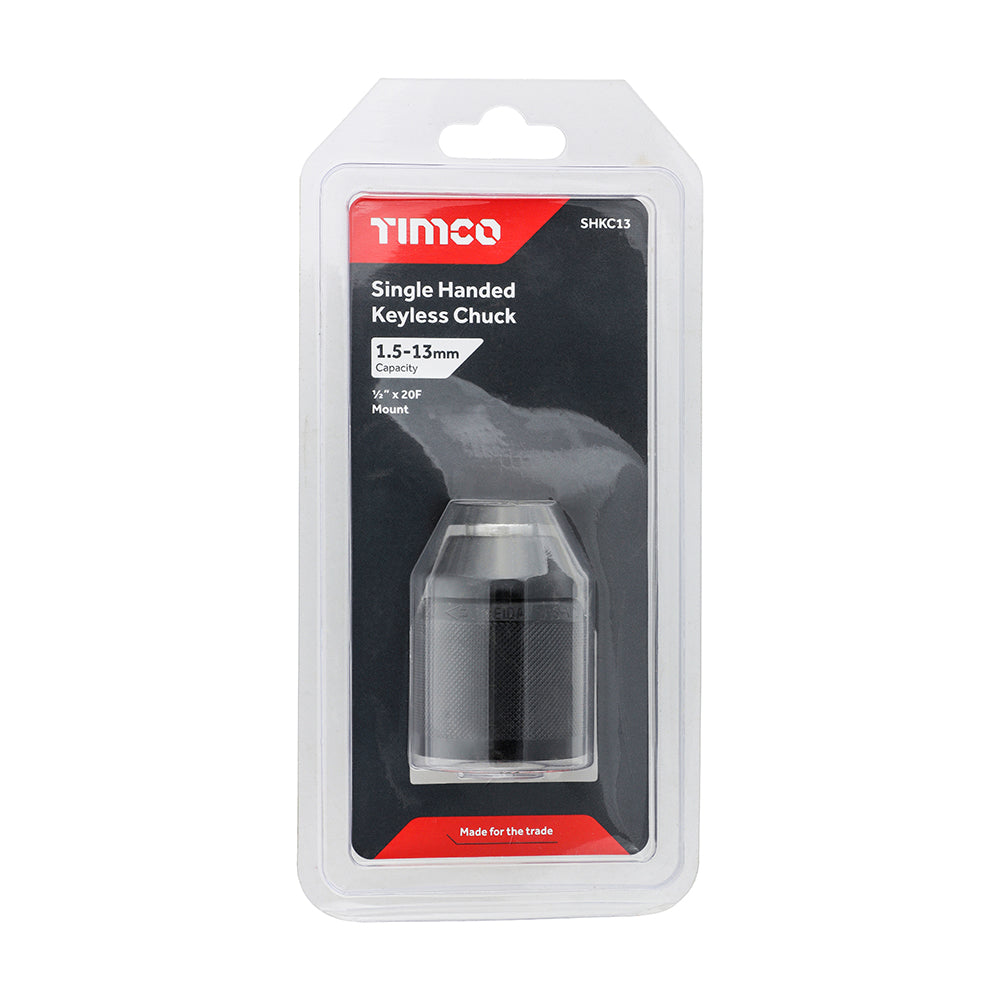 This is an image of Timco - Single Handed Keyless Chuck 1/2" (1 Each Blister Pack) SHKC13