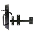 This is an image of Timco - Suffolk Latch - Medium Duty - Black 205 x 45mm (1 Each TIMbag) SLMBP
