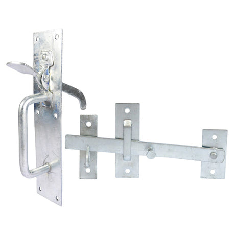 This is an image of Timco - Suffolk Latch - Medium Duty - Hot Dipped Galvanised 205 x 45mm (1 Each TIMbag) SLMGP
