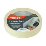 This is an image of Timco - Masking Tape - Cream 50m x 25mm (1 Each Roll) PCSSMT25