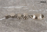 Quality image of Old English Lincoln Solid Brass Victorian Knob 32mm on Concealed Fix - Satin Nickel | Sku. oec1232sn | available from Trade Door Handles.