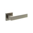 Quality image of Senza Pari Panetti Lever Door Handle on Flush Square Rose - Satin Nickel | Sku. sp217sn | available from Trade Door Handles.