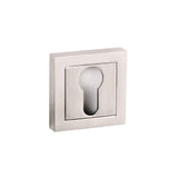 Quality image of Senza Pari Euro Escutcheons on Square Rose - Satin Nickel | Sku. spcescesn | available from Trade Door Handles.