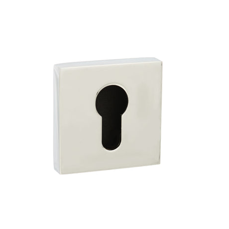 Quality image of Senza Pari Euro Escutcheons on Minimal Square Rose - Polished Chrome | Sku. spescecp | available from Trade Door Handles.