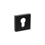 Quality image of Senza Pari Euro Escutcheons on Minimal Square Rose - Matt Black | Sku. spescemb | available from Trade Door Handles.
