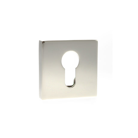 Quality image of Senza Pari Euro Escutcheons on Minimal Square Rose - Polished Nickel | Sku. spescepn | available from Trade Door Handles.