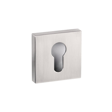 Quality image of Senza Pari Euro Escutcheons on Minimal Square Rose - Satin Nickel | Sku. spescesn | available from Trade Door Handles.