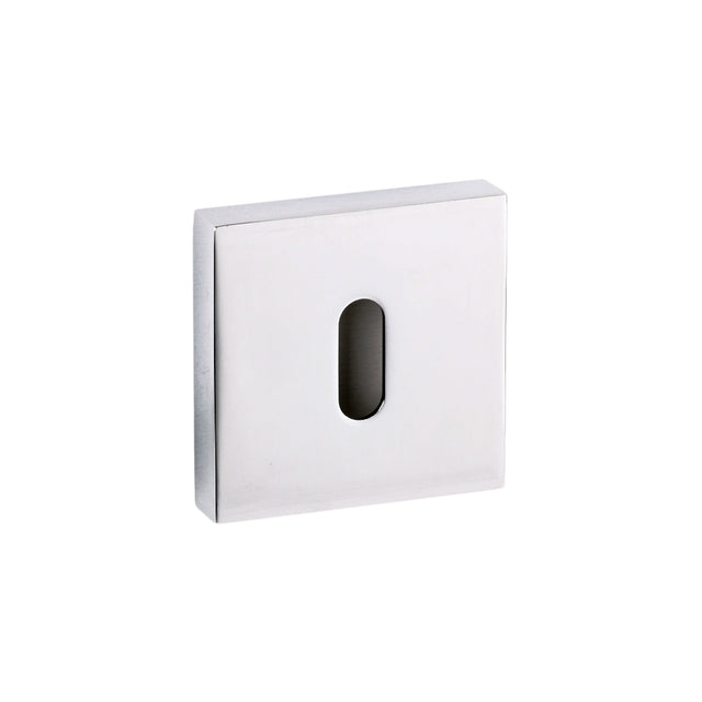 Quality image of Senza Pari Key Escutcheons on Minimal Square Rose - Polished Chrome | Sku. spesckcp | available from Trade Door Handles.