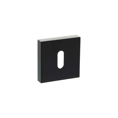 Quality image of Senza Pari Key Escutcheons on Minimal Square Rose - Matt Black | Sku. spesckmb | available from Trade Door Handles.