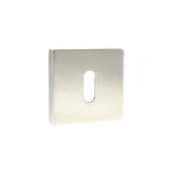 Quality image of Senza Pari Key Escutcheons on Minimal Square Rose - Polished Nickel | Sku. spesckpn | available from Trade Door Handles.