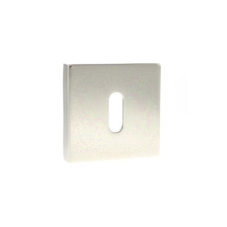 Quality image of Senza Pari Key Escutcheons on Minimal Square Rose - Polished Nickel | Sku. spesckpn | available from Trade Door Handles.