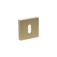 Quality image of Senza Pari Key Escutcheons on Minimal Square Rose - Satin Brass | Sku. spescksb | available from Trade Door Handles.