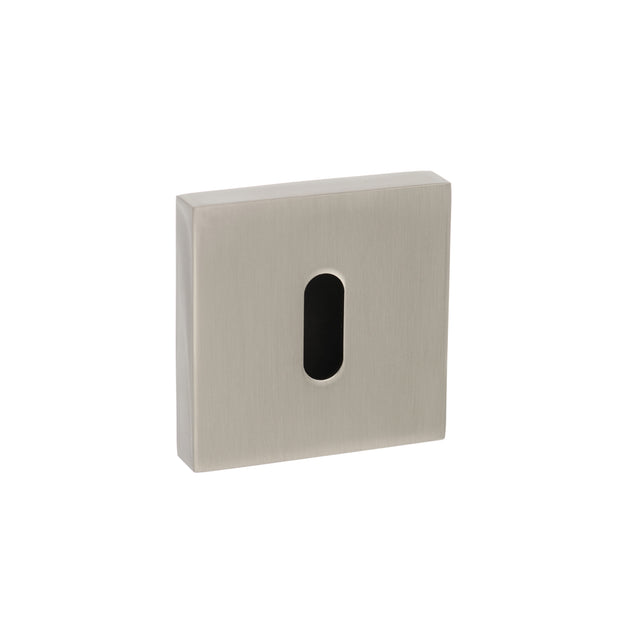 Quality image of Senza Pari Key Escutcheons on Minimal Square Rose - Satin Nickel | Sku. spescksn | available from Trade Door Handles.