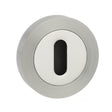 Quality image of Senza Pari Key Escutcheons on Round Rose - Satin Nickel/Chrome Plate | Sku. spmescksncp | available from Trade Door Handles.