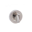 Quality image of Senza Pari WC Turn and Release on Round Rose - Satin Nickel/Polished Nickel | Sku. spmwcsnnp | available from Trade Door Handles.