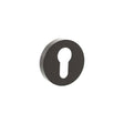Quality image of Senza Pari Euro Escutcheons on Minimal Round Rose - Urban Dark Bronze | Sku. spresceudb | available from Trade Door Handles.