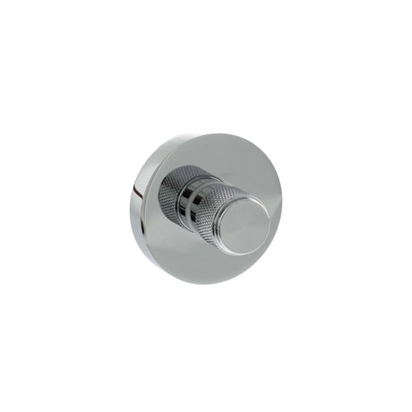 Quality image of Senza Pari Knurled WC Turn and Release on Minimal Round Rose - Polished Chrome | Sku. sprkwcpc | available from Trade Door Handles.