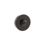 Quality image of Senza Pari Knurled WC Turn and Release on Minimal Round Rose - Urban Dark Bronze | Sku. sprkwcudb | available from Trade Door Handles.