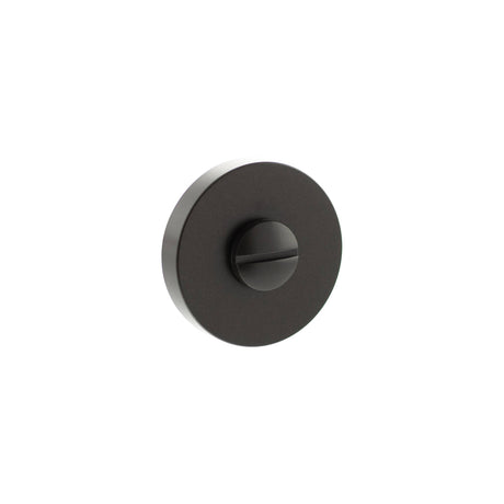 Quality image of Senza Pari Knurled WC Turn and Release on Minimal Round Rose - Urban Dark Bronze | Sku. sprkwcudb | available from Trade Door Handles.