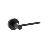 Quality image of Senza Pari Darrio Lever Door Handle on Round Rose - Matt Black | Sku. spro218mb | available from Trade Door Handles.