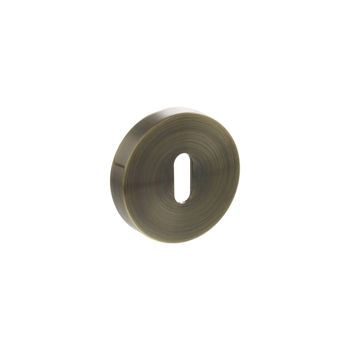 Quality image of Senza Pari Key Escutcheons on Round Rose - Antique Brass | Sku. sproesckab | available from Trade Door Handles.